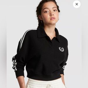 REVERSE FLEECE CROPPED POLO SWEATSHIRT
Size XXL